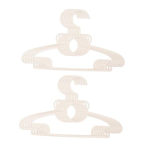 CHILDWEET 10Pcs Baby Hanger Clothing Baby Suits Plate Blush Coat Hanger Baby kit Plastic Small Hanger Set Non-Slip Earth Tones Clothes Wardrobe Small Hangers for Kids Clothes Cartoon