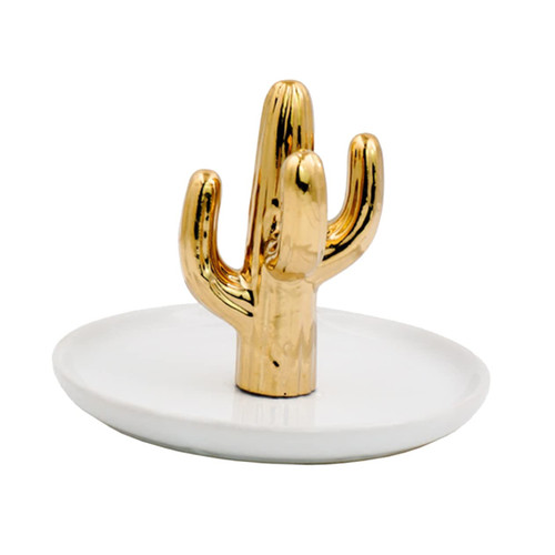 BESTOYARD food Platters jewelry holder porcelain Trinket Tray porcelain ring tray fruit plate Jewelry plate dresser tray jewelry dish trinket dish bar soap tray sushi plate cactus white