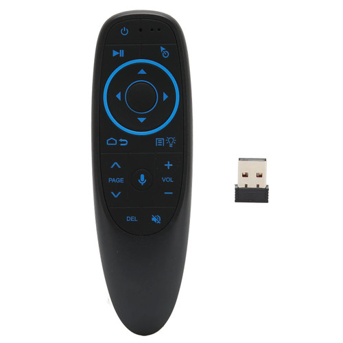 Air Mouse for Android TV Box, Smart Voice Remote Control, 2.4G Wireless and Bluetooth 5.0 Two Modes, for TV Protector Computer, Plug and Play(G10S PRO BT)