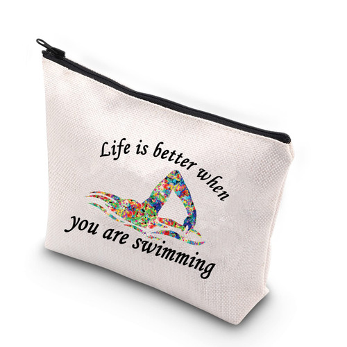 JNIAP Swimming Makeup Bag Swim Lover Gifts for Swimmer Swimming Team Gifts Swimming Zipper Organizer Pouch Cosmetic Bags for Women (swim better bag) JNIAP Swimming Makeup Bag Swim Lover Gifts for Swimmer Swimming Team Gifts Swimming Zipper Organizer Pouch Cosmetic Bags for Women (swim better bag)