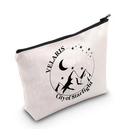 POFULL Bookish Fantasy Aesthetic Gift Velaris City of Starlight Makeup Pouch Night Court Velaris Bookish Gift (Starlight bag) POFULL Bookish Fantasy Aesthetic Gift Velaris City of Starlight Makeup Pouch Night Court Velaris Bookish Gift (Starlight bag)
