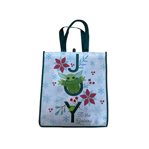 Star Wars Mandalorian Baby Yoda Grogu Christmas Large Reusable Tote Bag