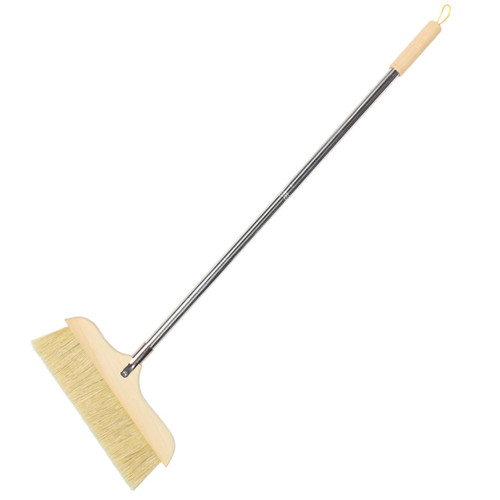 DOITOOL Cleaning Brush Tile Surface Broom Outdoor Broom Indoor Broom Heavy Duty Household Broom Floor Broom Bristle Broom Carpet Brush Sweeping Brush White Hair Bristles Wooden Sweeper