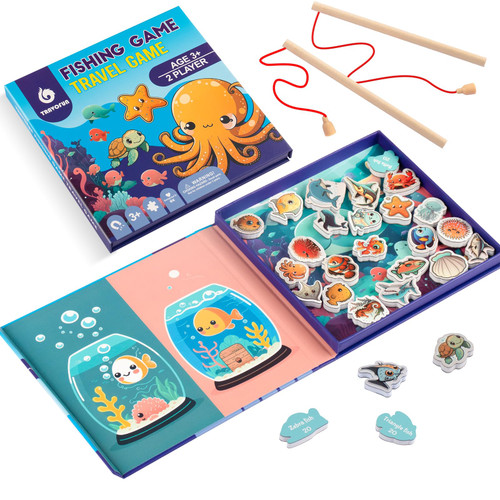 Magnetic Fishing Game for Kids 3-8 - Perfect Travel Toy for Toddlers - Fun Road Trip & Airplane Activity - Camping Game Essentials Magnetic Fishing Game for Kids 3-8 - Perfect Travel Toy for Toddlers - Fun Road Trip & Airplane Activity - Camping Game Essentials