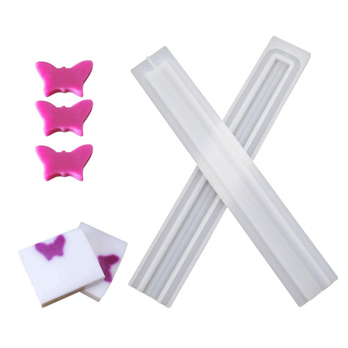 Butterfly Tube Column Silicone Soap Mold Candle Chocolate Candy Cake Mold Embed Soap Making Supplies