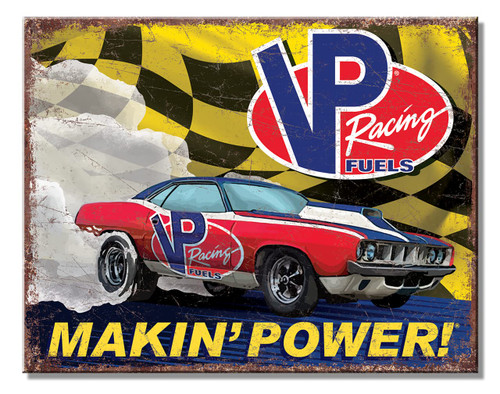 Desperate Enterprises VP Racing Car Tin Sign - Nostalgic Vintage Metal Wall Decor - Made in USA