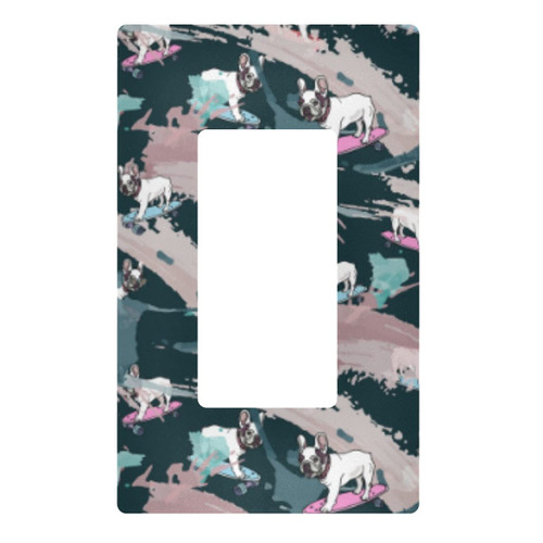 Decorative Light Switch Wall Plate - French Bulldog Outlets Switch Plate Cover, Electrical Outlet Covers for Bedroom kitchen Home Decor