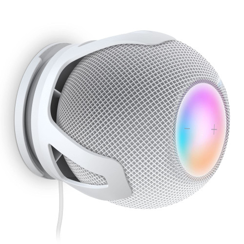 PlusAcc for HomePod Mini Wall Mount - Holder Mount Compatible with Homepod Mini, No Muffled Sound, with Cord Management, Space Saving Accessories for Home Pod Mini (White) PlusAcc for HomePod Mini Wall Mount - Holder Mount Compatible with Homepod Mini, No Muffled Sound, with Cord Management, Space Saving Accessories for Home Pod Mini (White)