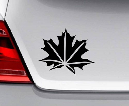 In-Style Decals Vinyl Decal Art Sticker 5.5" x 4.5" Beautiful Abstract Maple Leaf Removable Design for Car Truck Window Bumper Laptop Wall 3073