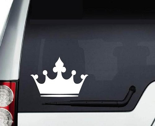 In-Style Decals Vinyl Decal Art Sticker 6" w x 4" h Crown Princess Queen Removable Design for Car Truck Window Bumper Laptop Wall 3135