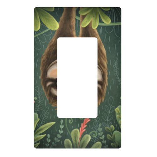 Decorative Light Switch Wall Plate - Illustration Cute Sloths Outlets Switch Plate Cover, Electrical Outlet Covers for Bedroom kitchen Home Decor Decorative Light Switch Wall Plate - Illustration Cute Sloths Outlets Switch Plate Cover, Electrical Outlet Covers for Bedroom kitchen Home Decor