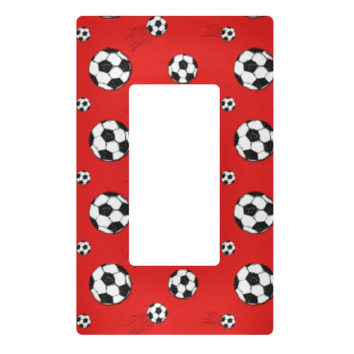 Decorative Light Switch Wall Plate - Football Balls Outlets Switch Plate Cover, Electrical Outlet Covers for Bedroom kitchen Home Decor