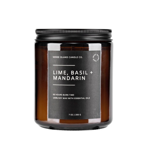 Scented Candle for Home Scented Lime Basil Mandarin 7 oz