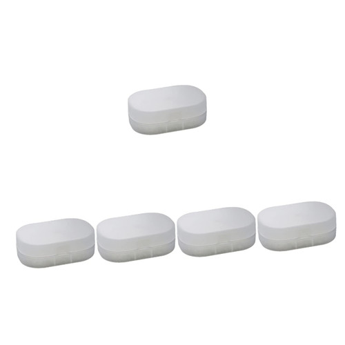Cabilock 5pcs Transparent Sponge Soap Dish Soap Holder Shower Soap Dish Soap Savers for Bar Soap Shampoo Bar Holder Soap Dishes for Bar Soap Sponge Soap Case Portable Drain Tray Pp Travel