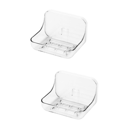 Cabilock 2pcs Bathroom soap Dish Sink soap Holder Sink Scrubber Holder Wall mounts Sponge Holder for Sink Soap draining Tray in Sink Sponge Holder pet Material Wall-Mounted Soap Holder bar