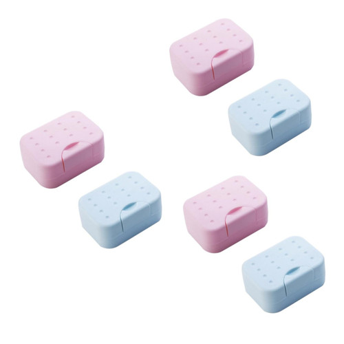 FOMIYES 6 pcs Bath soap Holder soap case Outdoor Indoor use Water Absorbent soap xontainer soap Dish Holder soap Container soap Box Sealing Tape Travel soap Dispenser Portable