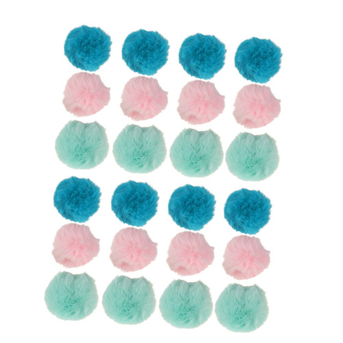 Balacoo 30pcs Pompom Charms Fuzzy Pompom Fluffy pom poms for Hats Plush pom Balls Knitting pom Fake Fur Pompom Balls DIY Plush Keychain Craft pom Pompom DIY Balls Makeup Pearlescent