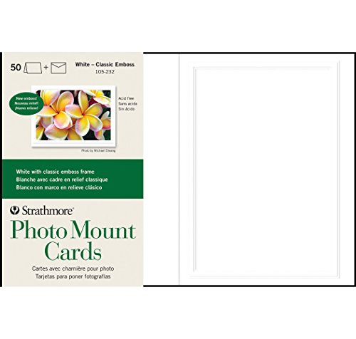 Strathmore ST105-232 Embossed Photo Mount Cards 50-Pack