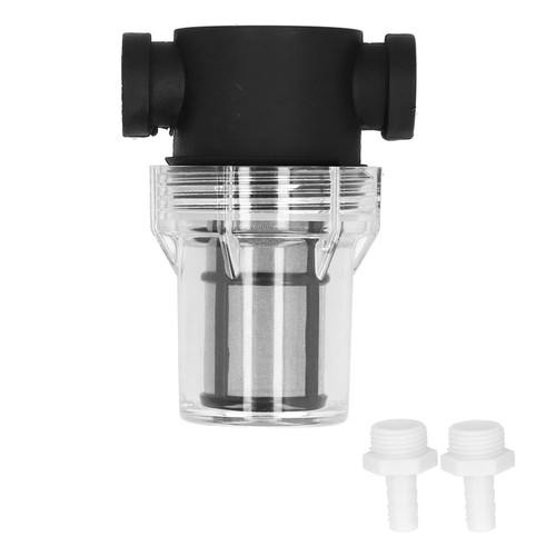 BHDK 3/8 inch Hose Barb in-Line Strainer, Professional Inline Water Strainer with 150 micron / 100 Mesh Filter Screen, psi Plastic Beer T-Strainer for Home Brewing, and Filtering (BHDKzo26p5iacg5146)