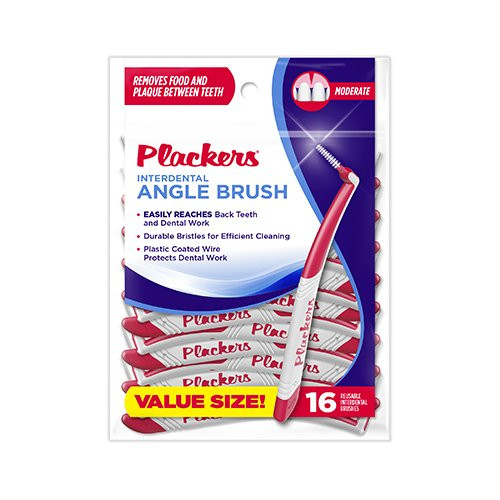 Plackers Interdental Angled Brush, 16 Count
