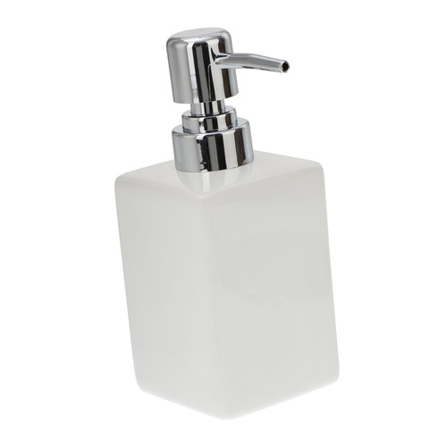 FONDOTIN soap Dispenser refillable Sink Hair Washer Sink soap Dispenser Shampoo Empty Pump Bottles Lotion Dispenser Bottles Liquid soap Dispenser Bottle with Pump Ceramics Accessories White