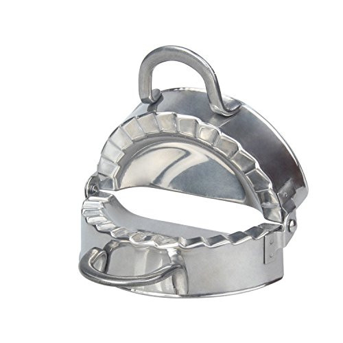Quaanti Stainless Steel Dumpling Maker, Dumpling Mold Wraper Dough Cutter, Dough Press Cutter Press Mold, Pie Ravioli Dumpling Mould Pastry Tools (Silver)