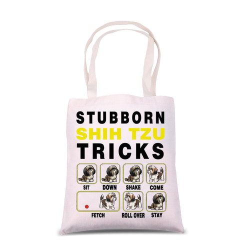 MNIGIU Shih Tzu Lover Gift Funny Stubborn Shih Tzu Tricks Tote Bag Dog Training Pouch Dog Toy Storage Bag Dog Shopping Tote Bag MNIGIU Shih Tzu Lover Gift Funny Stubborn Shih Tzu Tricks Tote Bag Dog Training Pouch Dog Toy Storage Bag Dog Shopping Tote Bag