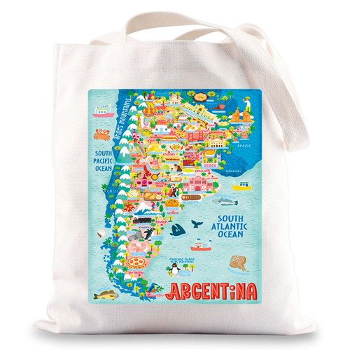 LEVLO Argentina Map Tote Bag Argentina Travel Gift Argentina Travelling Culture Themed Reusable Bag Argentina Vacation Gift (ARGENTINA Tote) LEVLO Argentina Map Tote Bag Argentina Travel Gift Argentina Travelling Culture Themed Reusable Bag Argentina Vacation Gift (ARGENTINA Tote)