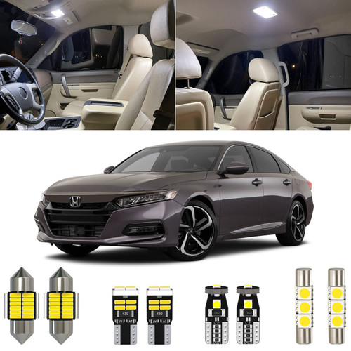 Xpismii 6 Piece 6000K White Accord Interior LED Light Kit Package Replacement for Honda Accord 2018 2019 2020 2021 2022, with Placement Diagram and Install Tool