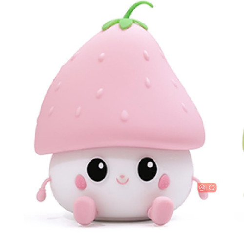 LEDHOLYT Night Light for Kids, Cute Silicone Nursery Strawberries Lamp for Baby and Toddler,Fruit NightLight for Boys and Girls,Squishy Night Lamp for Bedroom,Kawaii Bedside Lamp for Kids Room