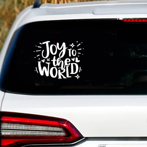 Vinyl Car Decal Joy to The World 3in Waterproof Sticker Decal Cars Laptops Wall Doors Windows Decal Sticker Bumper Sticker Decoration.