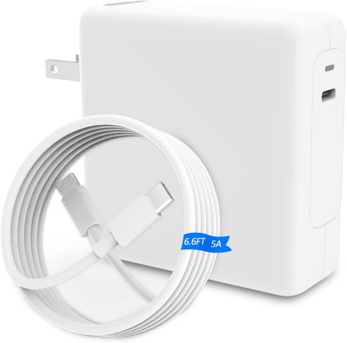 MacBook Pro Charger 96W USB C Charger Power Adapter Compatible with MacBook Pro MacBook Air Charger iPad Pro LED Indicator 5A USB-C to C Cord