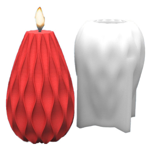 3D Geometric Cylindrical Candle Silicone Mold Fondant Chocolate Cake Candy Baking Mold Plaster Soap Epoxy Resin Clay Mould