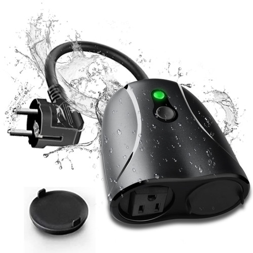 Seedan Outdoor Smart Plug, Smart Outlet Compatible with Alexa, Google Home, IP44 Waterproof WiFi Outdoor Outlet Wireless APP Remote & Voice Control, Timer, 2.4GHz Only