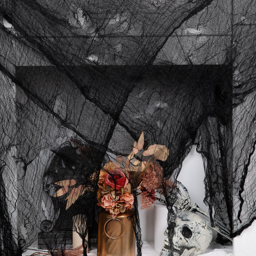 400" x 85" Halloween Creepy Cloth - Large Size Halloween Spooky Fabric Cloth - Scary Gauze Blood Creepy Cloth for Haunted House Halloween Party Yard Wall Doorway Outdoors Decoration (Black) 400" x 85" Halloween Creepy Cloth - Large Size Halloween Spooky Fabric Cloth - Scary Gauze Blood Creepy Cloth for Haunted House Halloween Party Yard Wall Doorway Outdoors Decoration (Black)