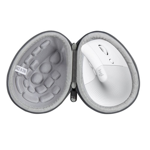 Hermitshell Hard Travel Case for Logitech Lift Vertical Ergonomic Mouse (Gray, Case for Right-Handed Mouse)