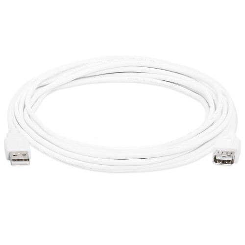 Cmple - USB 2.0 A Male to A Female Extension Cable -15FT (WHITE)