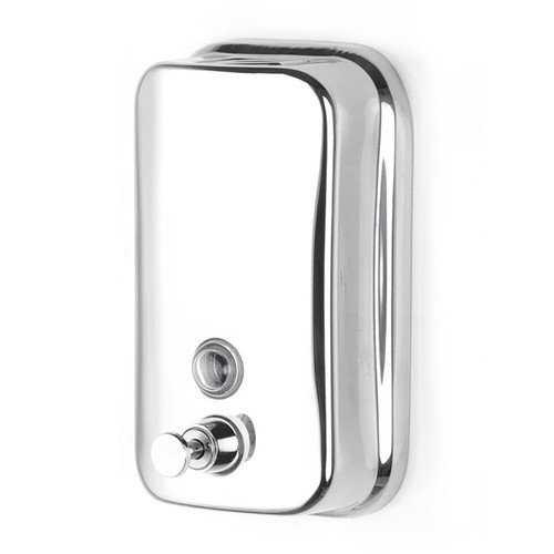 Manual Soap Dispenser, 800ml Wall Mount Manual Soap, Stainless Steel Commercial Soap Dispenser, Manual Soap and Hand Sanitizer Dispenser, Refillable Liquid Soap Dispenser