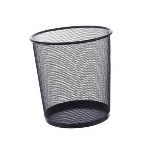 Operitacx Garbage Can Black Container Desk Garbage Can Waste Basket for Office Wire Waste Paper Basket Office Trash Basket Iron Mesh Rubbish Basket Office Accessory Home Supply Trash Can