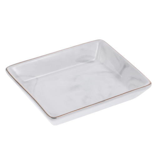 TIDTALEO Marble soap Dish Bathroom Countertop Organizer Toilet Storage Tray Countertop Vanity Tray Rectangular Ceramic Accent Tray Ceramic Storage Tray Trays Household Sink Ceramics