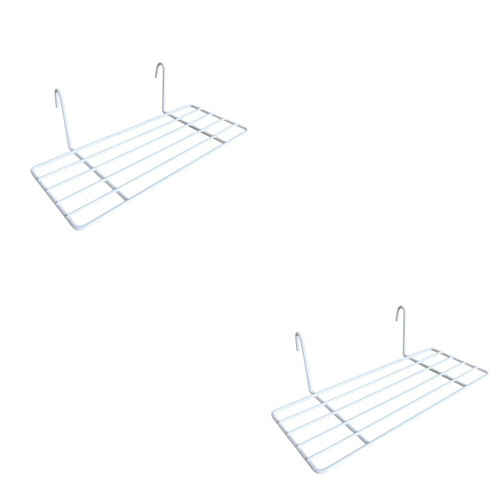 DECHOUS 2pcs Wall Floating Shelves Wall Mounted Shelf Wire Storage Baskets Wire Shelves Wall Mounted Wall Hanging Shelves Straight Shelf Bracket Wire Storage Rack Grid Panel Shelf mesh