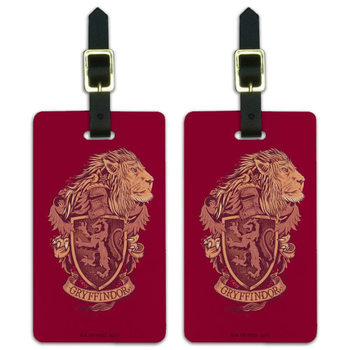 Harry Potter Gryffindor Lion Crest Luggage ID Tags Carry-On Cards - Set of 2