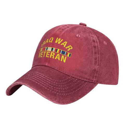 Iraq War Veteran Unisex Adjustable Cap Trucker Hats Dad Baseball Hats Cotton Cowboy hat Red Iraq War Veteran Unisex Adjustable Cap Trucker Hats Dad Baseball Hats Cotton Cowboy hat Red