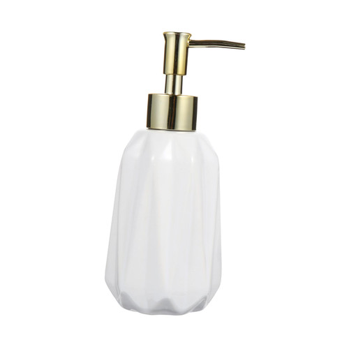 FONDOTIN 1PC Lotion Bottle Ceramic Lotion Dispenser Pump Kitchen Ceramic Shampoo Dispenser refillable Shampoo Bottles refillable foaming Bottle handwashing Fluid Ceramics soap Bottle White