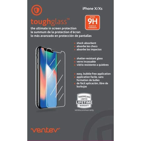 Ventev toughglass Tempered Glass Screen Protection for iPhone X / Xs - Clear