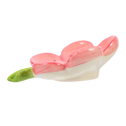 Cabilock Ceramic Flower Tray soap Dish soap case Decorative soap Holder Plate Creative soap Holder self draining soap Holder Travel Decor Soap Drain Tray bar Ceramics Flowers