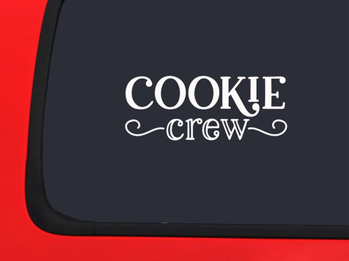 Car Sticker Cookie Crew Scouts Cute Community Fundraise Car Window Decal Sticker White 7 Inch