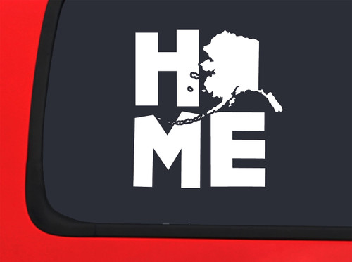 Car Sticker Home Alaska Hometown United States Native Car Window Decal Sticker White 7 Inch