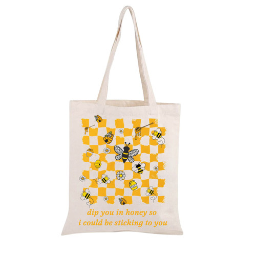 BLUPARK Singer Inspired Tote Bag Daylight Lyrics Tote Bag Singer Song Album Merch Singer Music Gift Reusable Canvas Tote Bag (Dip you in honey tote) BLUPARK Singer Inspired Tote Bag Daylight Lyrics Tote Bag Singer Song Album Merch Singer Music Gift Reusable Canvas Tote Bag (Dip you in honey tote)