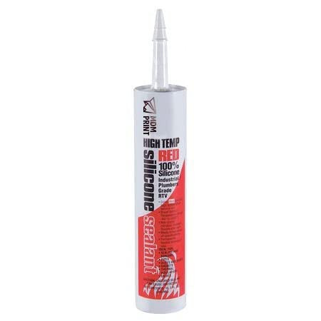 Sealant, 10.1 oz, Cartridge, Red, Silicone Base